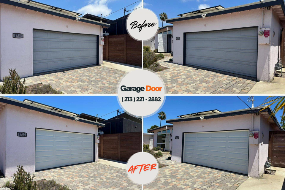 Before and after: garage door repair Butler, GA